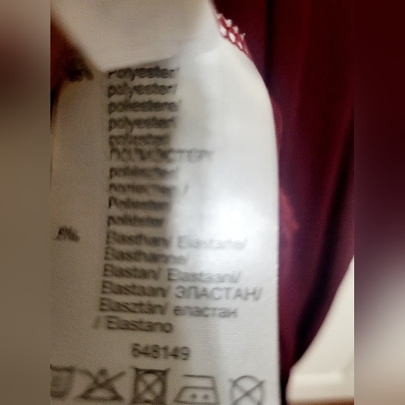 NWOT VENUS BURGUNDY DRAPE DRESS - Picture 4 of 8